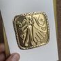 Handmade Personalised Bride And Groom Gold Wedding Card, thumbnail 3 of 4