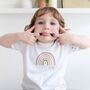 Personalised Modern Rainbow Kids T Shirt, thumbnail 4 of 5