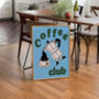 Coffee Club Print In Blue, thumbnail 1 of 3