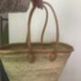 Handmade French Market Baskets Long Leather Handles, thumbnail 8 of 9