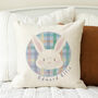 Bunny Personalised New Baby Cushion, thumbnail 1 of 2