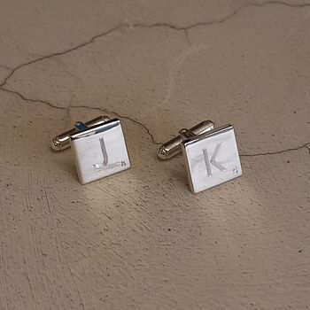 Personalised Silver Word Game Cuff Links, 3 of 8