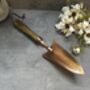 Garden Hand Trowel Steel Copper Blade With Wooden Handle Gift, thumbnail 8 of 12
