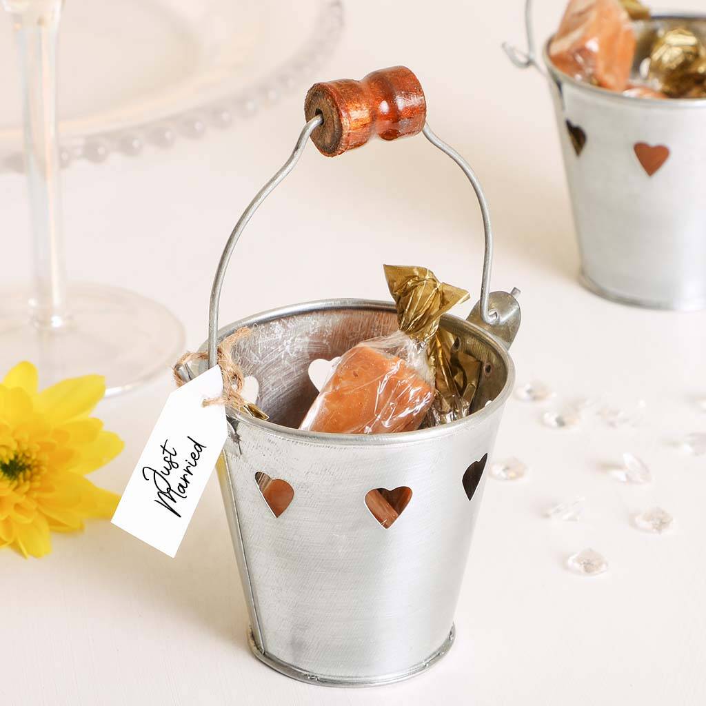 Personalised Mini Bucket Wedding Table Decorations By Dibor