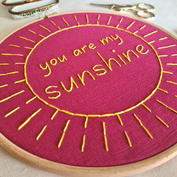 You Are My Sunshine Embroidery Kit, 3 of 3