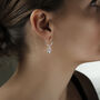 Sterling Silver Daisy Stud Hoops, thumbnail 4 of 6