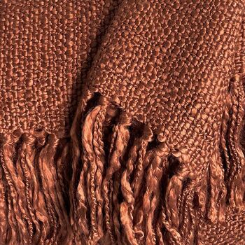 Rusty Brown Solid Throw, 3 of 3