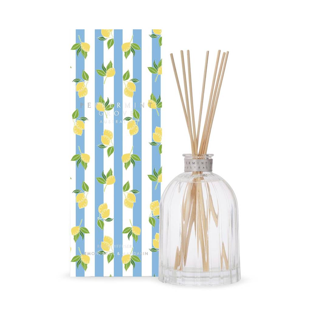 Lemon Basil And Mandarin Scented Reed Diffuser 350ml By Rinkit