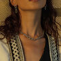 Ancient Allure Textured Silver Link Necklace, thumbnail 4 of 6