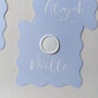 Wavy Shaped Place Cards With Wax Seals, thumbnail 5 of 5