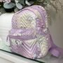 Personalised Childrens Small Lilac Unicorn Backpack, thumbnail 3 of 5