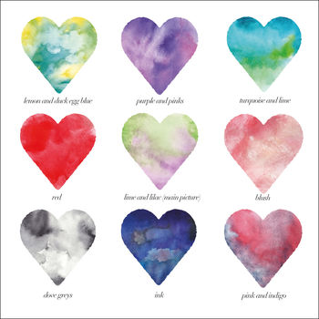 Personalised Nanny's Watercolour Heart Framed Print, 8 of 10