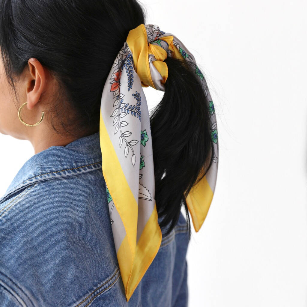 Satin Floral Wrap Scarf By Lisa Angel