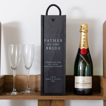 Personalised Father Of The Groom / Bride Black Gift Box, 3 of 7