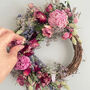 Rose, Peony And Lavender Dried Flower Wreath, thumbnail 2 of 6