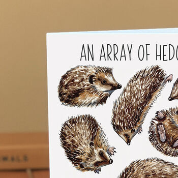 Hedgehogs Watercolour Blank Greeting Card, 2 of 8