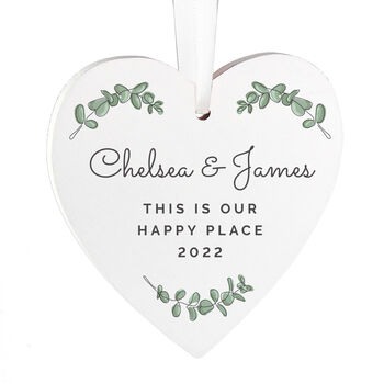 Personalised Botanical Wooden Heart Decoration, 4 of 4