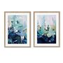 Modern Blue Abstract Art Print Set Of Two Framed Art, thumbnail 7 of 8