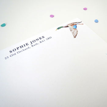 Water Birds Personalised Correspondence Cards, 5 of 11