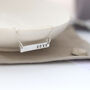 Hugs And Kisses Silver Bar Necklace, thumbnail 3 of 9