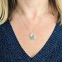 The Duo Aquamarine Necklace, Sterling Silver, thumbnail 6 of 11