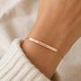 Personalised Curve Bar Bracelet Engrave Name Symbol, thumbnail 6 of 10