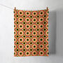 Orange Pattern Tea Towel, thumbnail 1 of 4