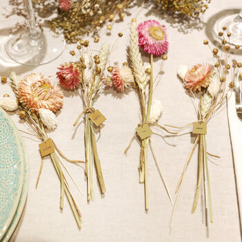 Personalised Set Of Dried Flower Place Settings, 5 of 11