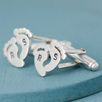 Handmade Sterling Silver New Dad Cufflinks, 5 of 11