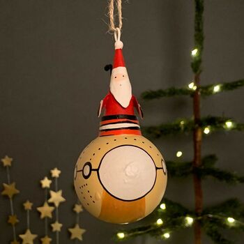 Santa In A Yellow Submarine Hanging Decoration, 2 of 2