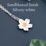 Sterling Silver Cherry Blossom Flower Pendant Necklace, thumbnail 4 of 9