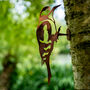 Woodpecker On Branch Metal Ornament, thumbnail 1 of 4