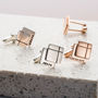 Personalised Double Cube Cufflinks, thumbnail 2 of 4