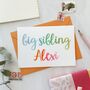 Personalised Big Sister New Baby Sibling Card, thumbnail 8 of 9