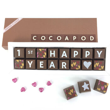 Chocolate Anniversary Gift With Personalised Year, 3 of 12