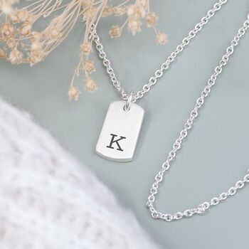 Personalised Initial Tag Necklace, 5 of 8