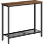 Slim Console Table Entryway Display Table With Shelves, thumbnail 4 of 9
