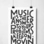 Music Is The Answer Print, thumbnail 9 of 11