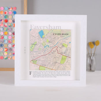 Personalised Square Map Print Gift By Bombus | notonthehighstreet.com