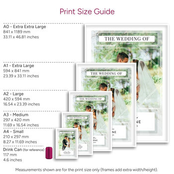 The Wedding Of Couples Photo Print Personalised Wedding Gift, 5 of 5