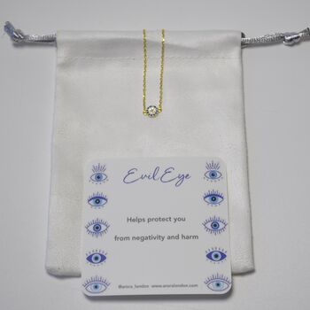 Sterling Silver Evil Eye Dainty Bracelet, 8 of 9