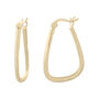 Large 18ct Gold Plated Rectangle Creole Hoop Earrings, thumbnail 2 of 6