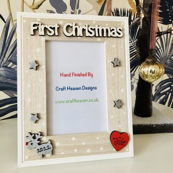 Personalised Baby's First Christmas Photo Frame, 2 of 7