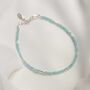 Amazonite Gemstone Beaded Bracelet, thumbnail 3 of 5
