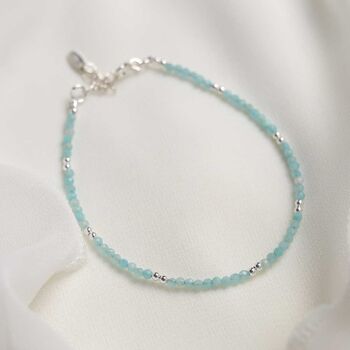 Amazonite Gemstone Beaded Bracelet, 3 of 5