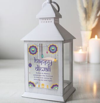 Personalised Diwali White Lantern, 4 of 4