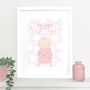 Personalised Baby Pink Art Print, thumbnail 1 of 3
