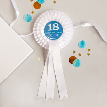 18th Birthday Personalised Rosette For Him, 2 of 2