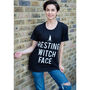 Resting Witch Face Women’s Halloween Slogan T Shirt, thumbnail 3 of 4