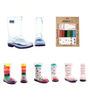 Squelch Transparent Wellies And Three Sock Set Stripe, thumbnail 2 of 7